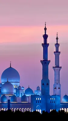 Обои Мечеть шейха Зайда, Sheikh Zayed Mosque, Abu Dhabi, sky, sunset, 4k,  Архитектура #16649 картинки