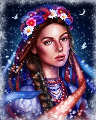 ArtStation - Oksana. Оксана (Ночь перед Рождеством). картинки