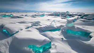 Обои Озеро Байкал, лед, Lake Baikal, ice, snow, HD, Природа #15671 картинки