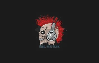 Обои Минимализм, Череп, Наушники, Стиль, Фон, Punk, Арт, Art, Style, Skull,  Панк, Headphones, Background, Minimalism, Персонаж, Character картинки на  рабочий стол, раздел минимализм - скачать картинки