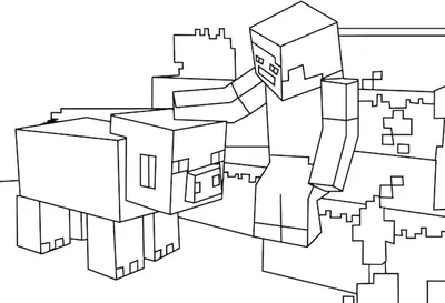Раскраска Майнкрафт для мальчиков распечатать бесплатно | Скачать картинки  разукрашки Minecraft картинки