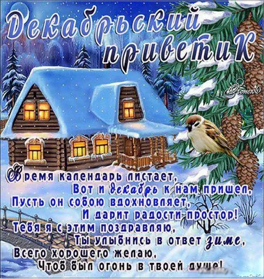 ☃️❄️🌲🏠🌲❄️☃️ Декабрьский Привет! С началом Зимы! | Открытки, Зимние  картинки, Привет, декабрь картинки