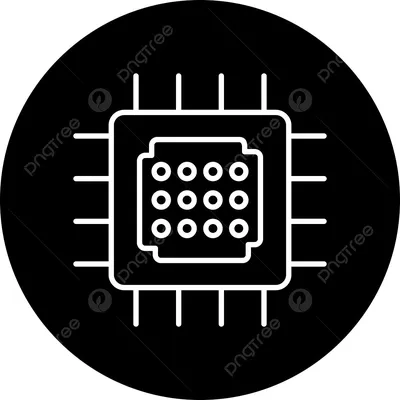 значок процессора изолированные на абстрактный фон PNG , оборудование,  микрочип, процессор PNG картинки и пнг рисунок для бесплатной загрузки картинки