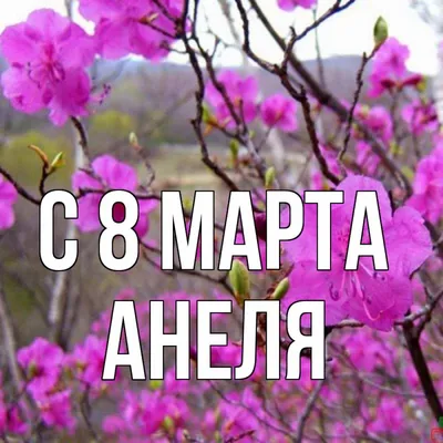 Открытка с именем Анеля C 8 МАРТА тюльпаны. Открытки на каждый день с  именами и пожеланиями. картинки