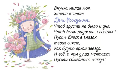 Идеи на тему «ВНУЧКЕ с днём рождения открытки» (28) в 2023 г | с днем  рождения, открытки, рождение картинки