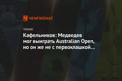 Кафельников: Медведев мог выиграть Australian Open, но он же не с  первоклашкой играл - Чемпионат картинки