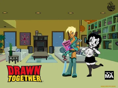 Обои Сумасшедшие за стеклом Мультфильмы Drawn Together, обои для рабочего  стола, фотографии сумасшедшие, за, стеклом, мультфильмы, drawn, together  Обои для рабочего стола, скачать обои картинки заставки на рабочий стол. картинки