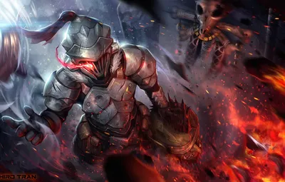 Обои фон, огонь, голова, рыцарь, Goblin Slayer, Убийца гоблинов картинки на  рабочий стол, раздел сёнэн - скачать картинки