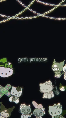 green wallpaper ~~ | Hello kitty wallpaper, My melody wallpaper, Goth  wallpaper картинки