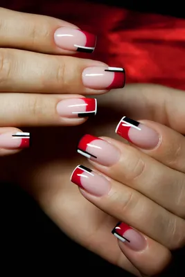 awesome Современный французский маникюр гель-лаком (50 фото) — Как сделать?  | Manicure nail designs, French manicure nails, Nail manicure картинки