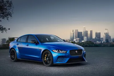 Обои для рабочего стола Ягуар 2017 XE SV Project 8 Синий автомобиль картинки