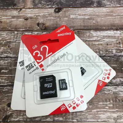 Карта памяти 32GB Smartbuy (Оригинал) micro SDНC (10 класс+SD адаптер) картинки