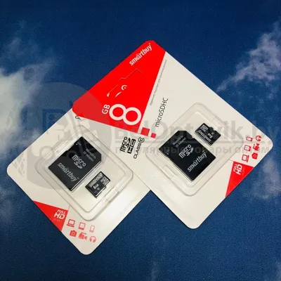 Карта памяти 8GB Smartbuy (Оригинал) micro SDНC 10 класс С адаптером картинки