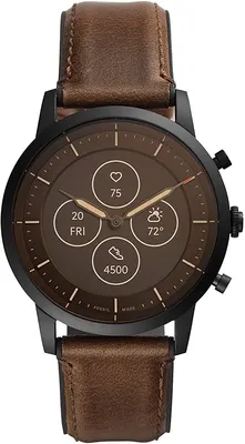 Купить Умные гибридные часы Fossil Hybrid HR Dark-Brown, цена 9260 грн —  Prom.ua (ID#1571098009) картинки