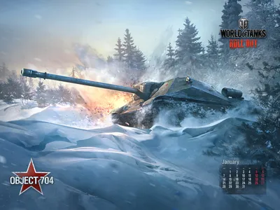 January Wallpaper with calendar | Знаменитые танки World of Tanks — лучшие  видеоролики и обои для рабочего стола картинки