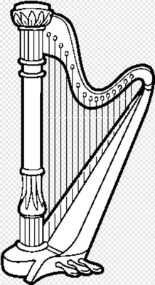 Арфа раскраска - 60 фото картинки