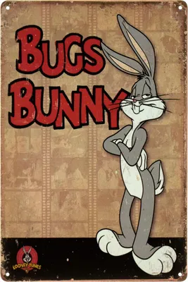 ᐉ Металлическая табличка Багз Банни/Bugs Bunny Looney Tunes 20x30 см картинки