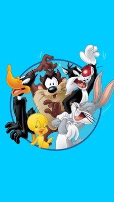 Обои looney tunes смешно, сумчатый дьявол, Даффи дак, багз Банни,  взбодриться для iPhone 6S+/7+/8+ бесплатно, заставка 1080x1920 - скачать  картинки и фото картинки