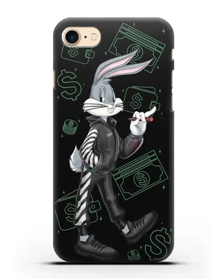 Чехол Багз Банни (Bugs Bunny) в костюме Off-White для iPhone 7 силикон  черный купить в интернет-магазине caseme.ru картинки