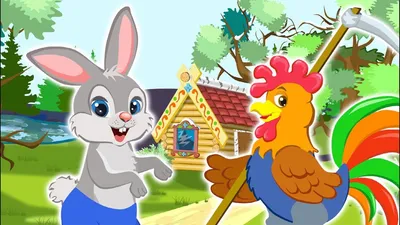 The Rabbit Tree-Bark House. Funny cartoon for children. - YouTube картинки