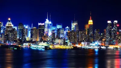 Скачать обои на рабочий стол 1920х1080 #63259 | New york wallpaper, City  wallpaper, New york city night картинки