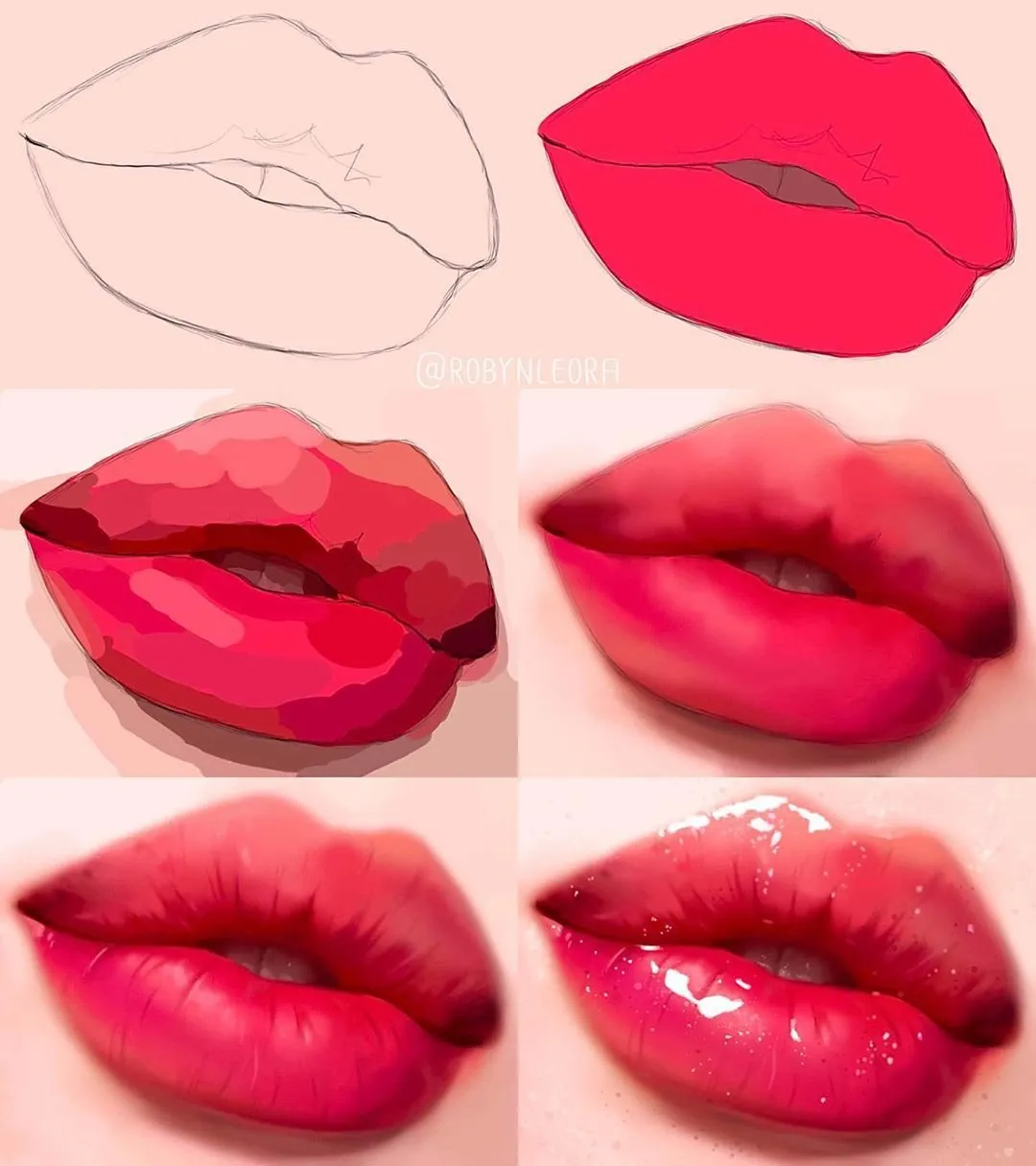 Идеи для рисования губ