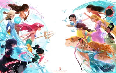 Фото Disney Princess / Диснеевские принцессы, by rossdraws картинки