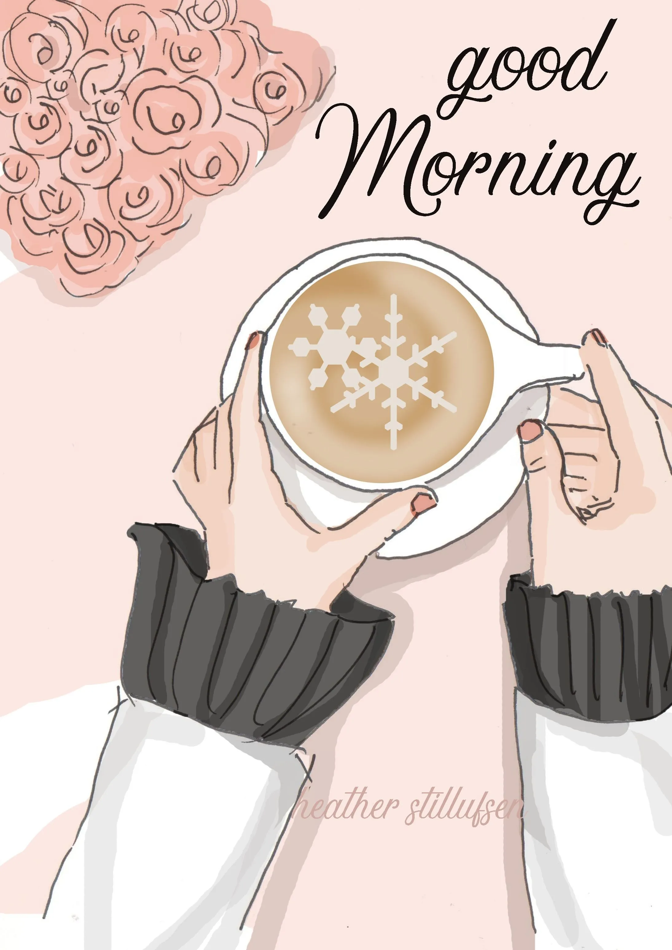 Утро кофе милые иллюстрации