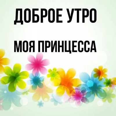 Открытка с именем Моя Принцесса Доброе утро разноцветные цветы. Открытки на  каждый день с именами и пожеланиями. картинки