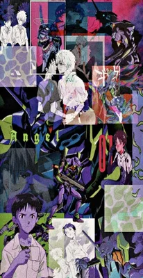 Обои Evangelion | Графические проекты, Евангелион, Милые рисунки картинки