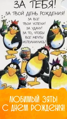 C днем рождения, зять - новые красивые открытки (86 ФОТО) в 2023 г | С днем  рождения, Смешные счастливые дни рождения, День рождения картинки