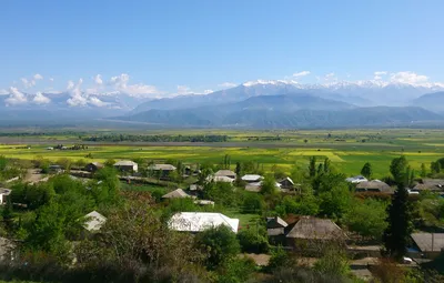 Обои деревня, Азербайджан, Azerbaijan, Шеки, кавказские горы, Caucasus  картинки на рабочий стол, раздел природа - скачать картинки