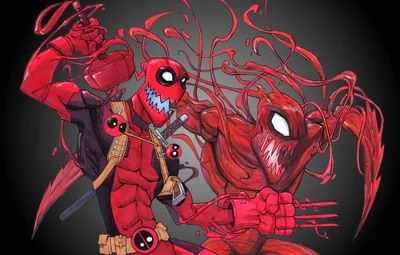 Обои Меч, Deadpool, Marvel, Дэдпул, Carnage, Wade Wilson, Карнаж картинки  на рабочий стол, раздел фантастика - скачать картинки