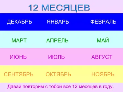 12 месяцев картинки