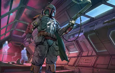 Обои Боба Фетт, boba fett, охотник за головами, transmission interrupted,  Klaus Wittmann, персонаж фантастической киносаги «Звёздные войны» картинки  на рабочий стол, раздел фантастика - скачать картинки