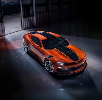 В Интернете появилось первое фото Chevy Camaro 2022 в новом ярко-оранжевом  цвете картинки