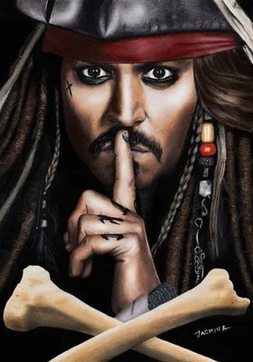 Рисунок Джонни Деппа в роли капитана Джека Воробья по JasminaSusak |  Sparrow art, Jack sparrow tattoos, Jack sparrow wallpaper картинки