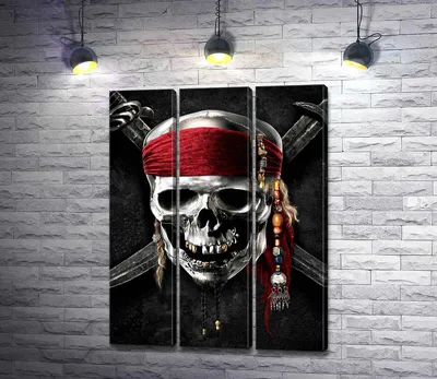 ᐉ Модульная картина ArtPoster Знаменитый череп Джека Воробья (Jack Sparrow)  на фильме \ картинки