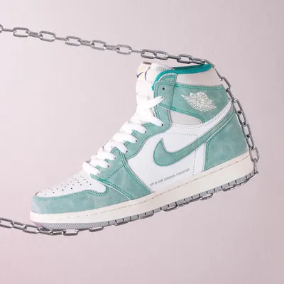 Купить Кроссовки женские Nike Air Jordan 1 Turbo Green в стиле найк джордан  Зеленые, цена 2490 грн — Prom.ua (ID#1585660467) картинки