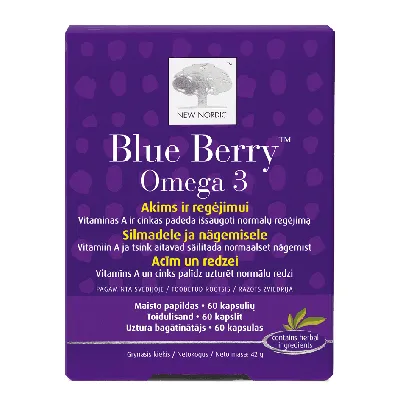 ᐉ Витамины для улучшения зрения New Nordic Blue Berry Omega 3 №60 (NN-1012) картинки