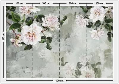Фотообои / флизелиновые обои Живопись с белыми розами 4 x 2,7 м — купить в  интернет-магазине по низкой цене на Яндекс Маркете картинки