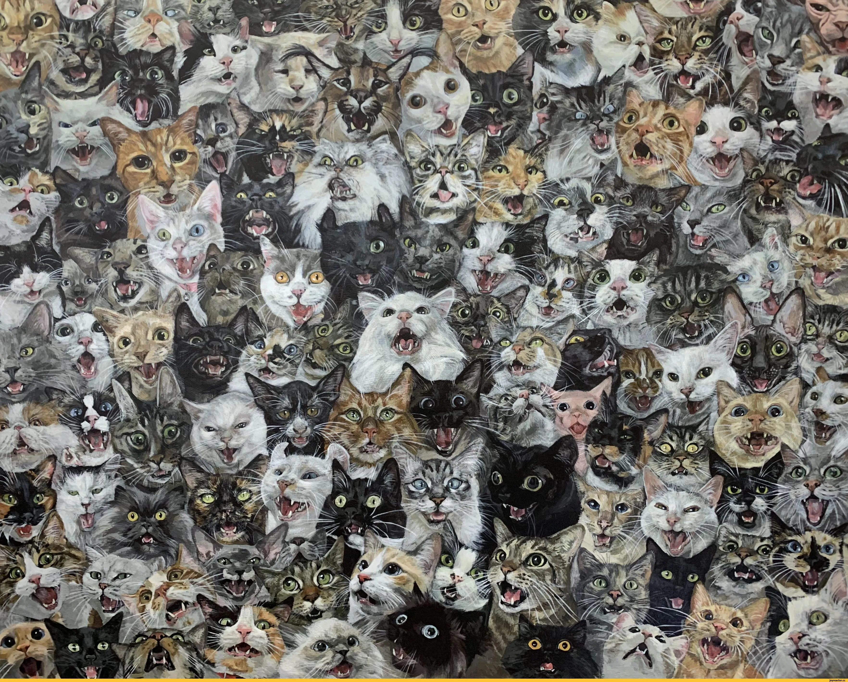 Картина 120 котов и одна мышка