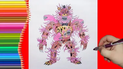 How to draw Beast Freddy, FNaF, Как нарисовать Чудовище Фредди, ФНаФ -  YouTube картинки