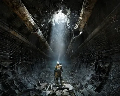 Картинка metro 2033, metro last light, тоннель, луч света 1280x1024 скачать  обои на рабочий стол бесплатно, фото 119267 картинки