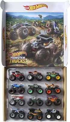 Купить Машинки Хот Вилс Монстр Трак 12 шт Monster Trucks Hot Wheels GGC61,  цена 3567 грн — Prom.ua (ID#1530336911) картинки