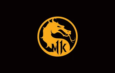 Обои дракон, круг, лого, logo, черный фон, dragon, black background,  circle, Mortal Kombat 11, Мортал Комбат 11 картинки на рабочий стол, раздел  игры - скачать картинки