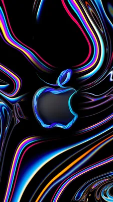 Обои яблоко, apple, красочность, свет, черный на телефон Android, 1080x1920  картинки и фото бесплатно картинки