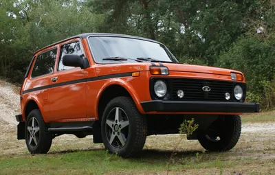 Обои лес, оранжевый, фон, тюнинг, джип, внедорожник, Lada, tuning, передок,  Лада, 4x4, Нива, Niva, Tsarina картинки на рабочий стол, раздел другие  марки - скачать картинки