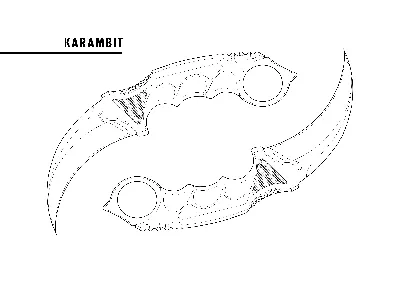Эскиз ножа керамбит - 27 фото картинки