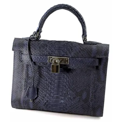 Женская сумка Piton Bags из кожи питона 25х27х11 см Синяя (DN32803), цена  11436 грн — Prom.ua (ID#1609297162) картинки